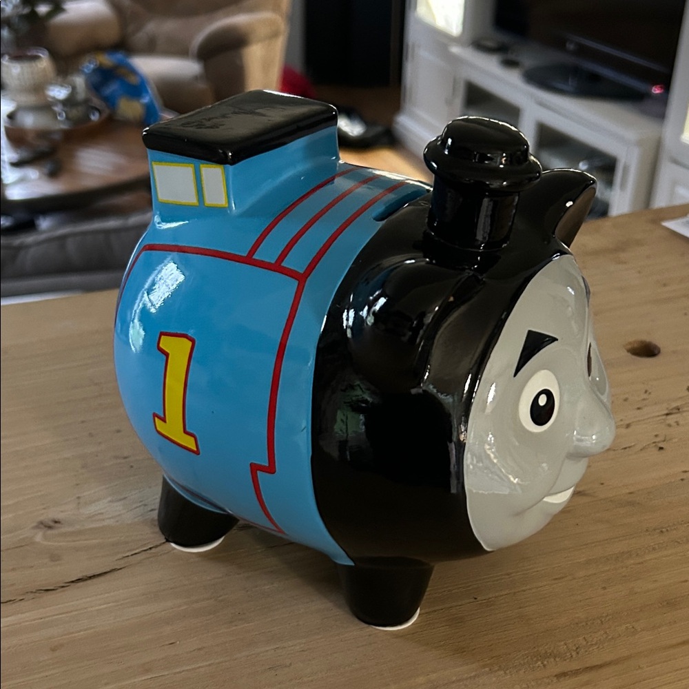 Thomas the Tank Engine Blue & Black Train Bank - Kids Coin Saver